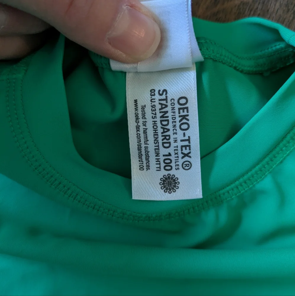 Hanna Andersson 0-3 Month Green Rash Guard 50 cm Preppy Oeko-Tex Swim Beach Pool